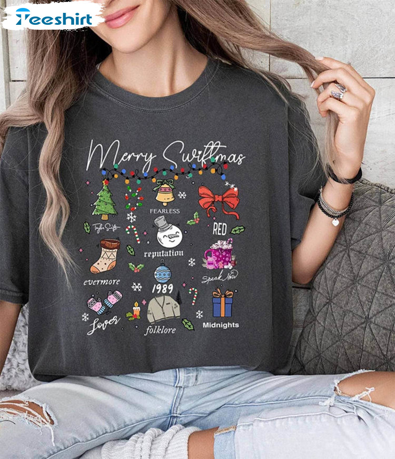 Merry Swiftmas Funny Shirt, Christmas Taylors Version T-Shirt Sweatshirt Tee Tops