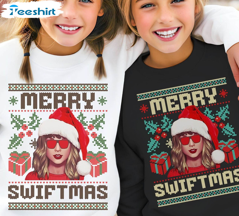 Merry Swiftmas Unique Shirt, Christmas Sweatshirt Long Sleeve For Men