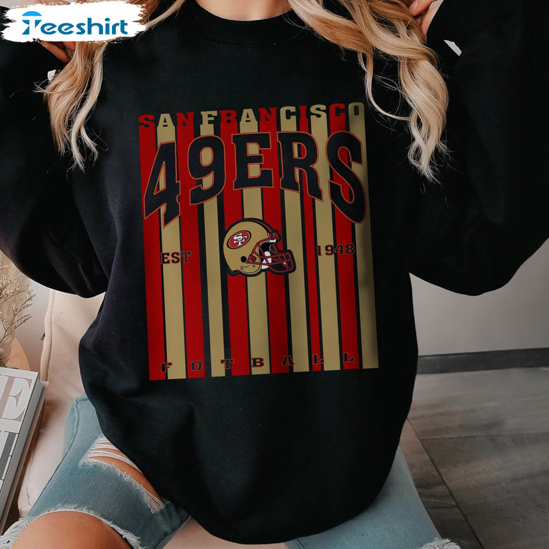 Trendy 49ers San Francisco Football Sweatshirt, Football Unisex Hoodie Sweatshirt