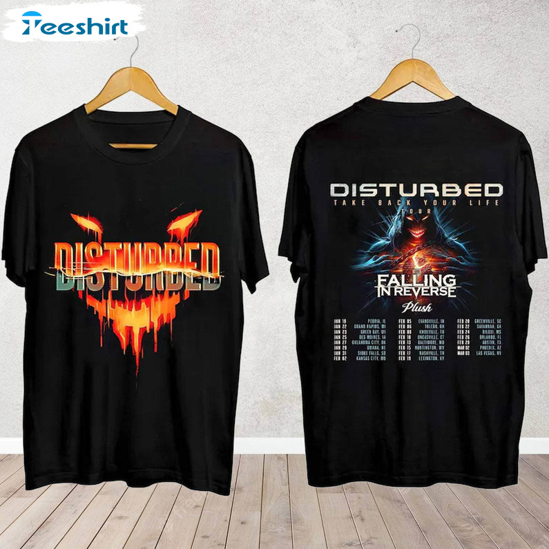 New Rare Disturbed Band Shirt, Disturbed 2024 Tour Sweatshirt Unisex Hoodie