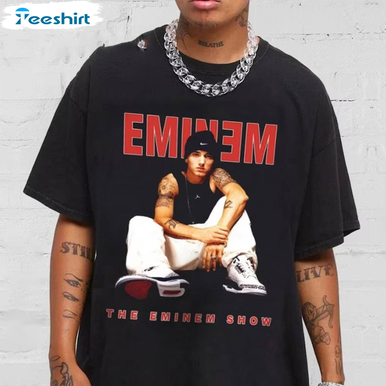 New Rare Eminem Tour Shirt, Eminem Rap Music Long Sleeve Unisex Hoodie