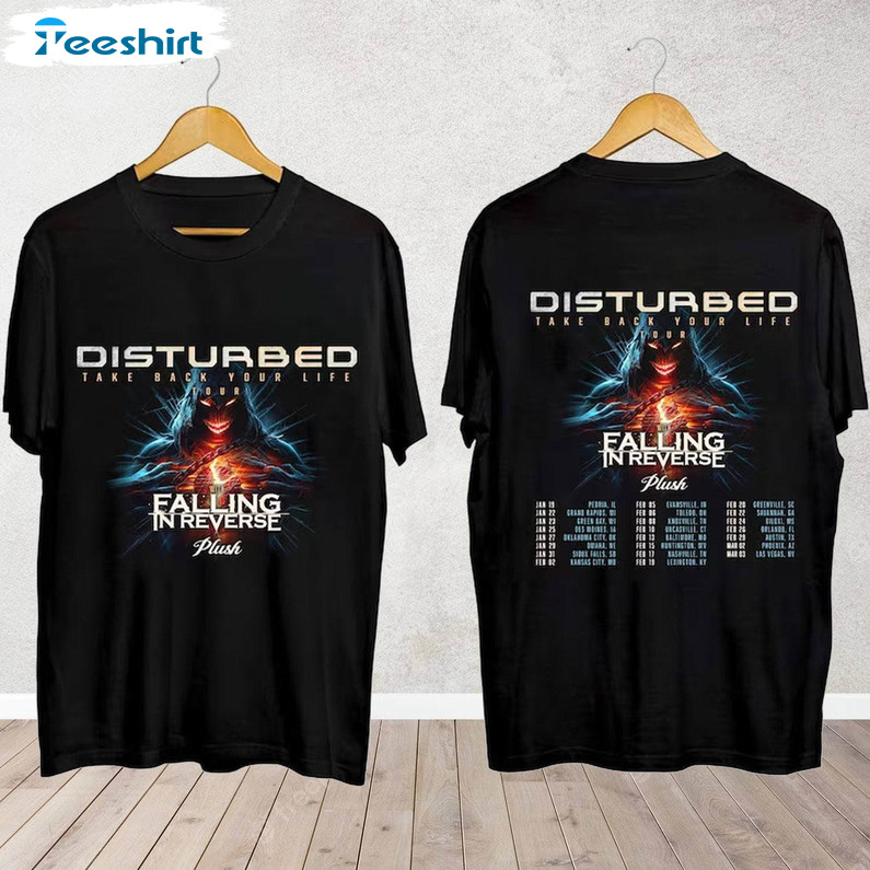 Limited Disturbed Band Shirt, Disturbed 2024 Concert Long Sleeve Unisex Hoodie