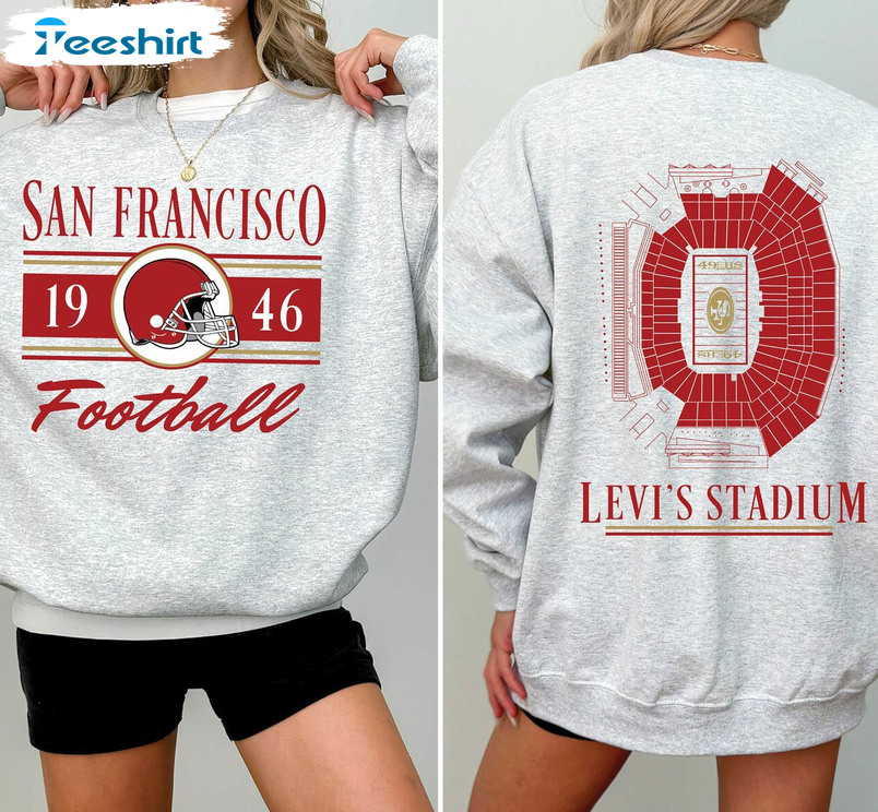 San Francisco Football Sweatshirt, San Francisco 49ers Unisex Hoodie Short Sleeve