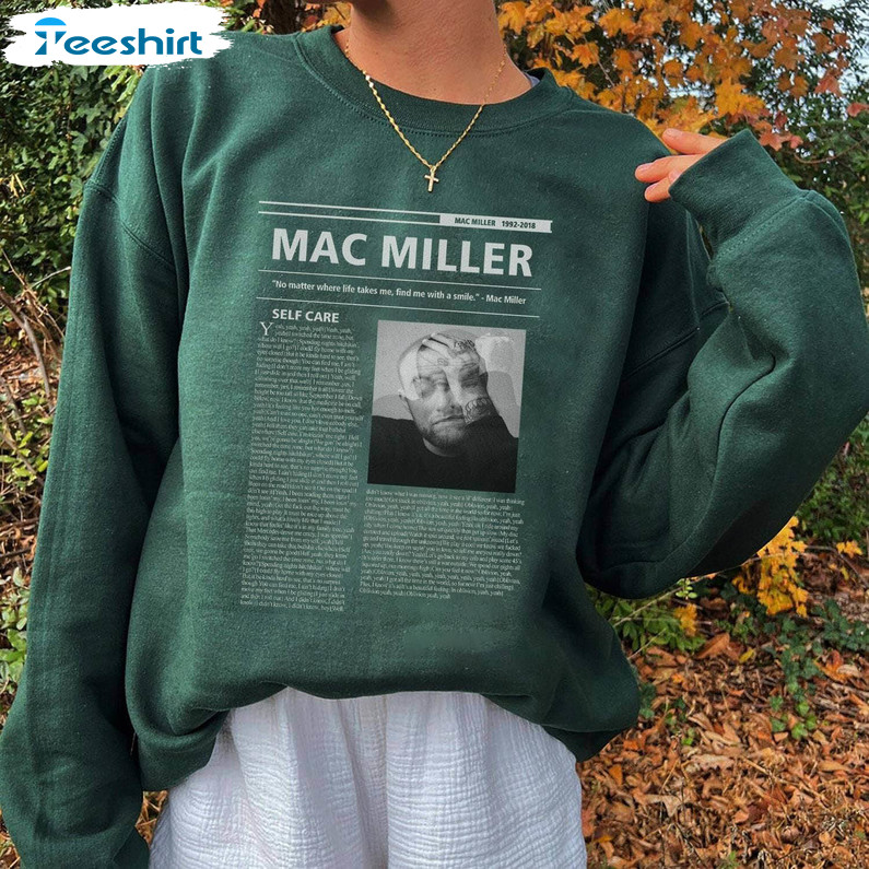 Mac Miller New Rare Sweatshirt, Vintage Mac Swimming Unisex Hoodie Short Sleeve