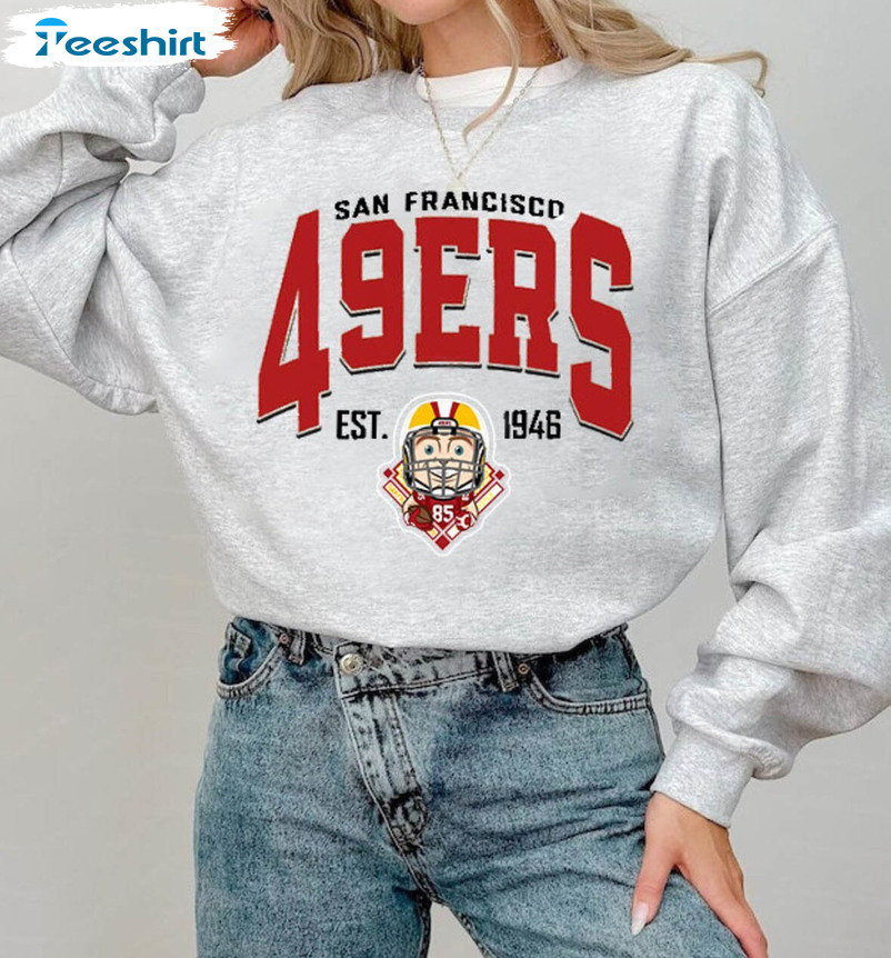 San Francisco Football Sweatshirt, Vintage 49ers Long Sleeve Unisex Hoodie