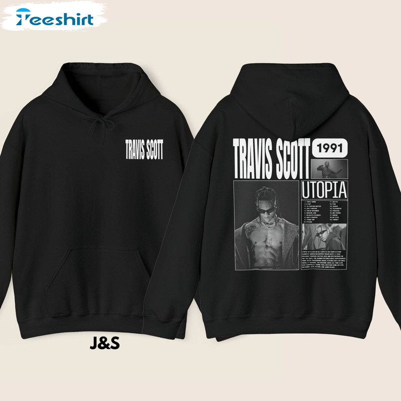 Comfort Colors Travis Scott Shirt, Travis Scott Utopia Album Hoodie Short Sleeve