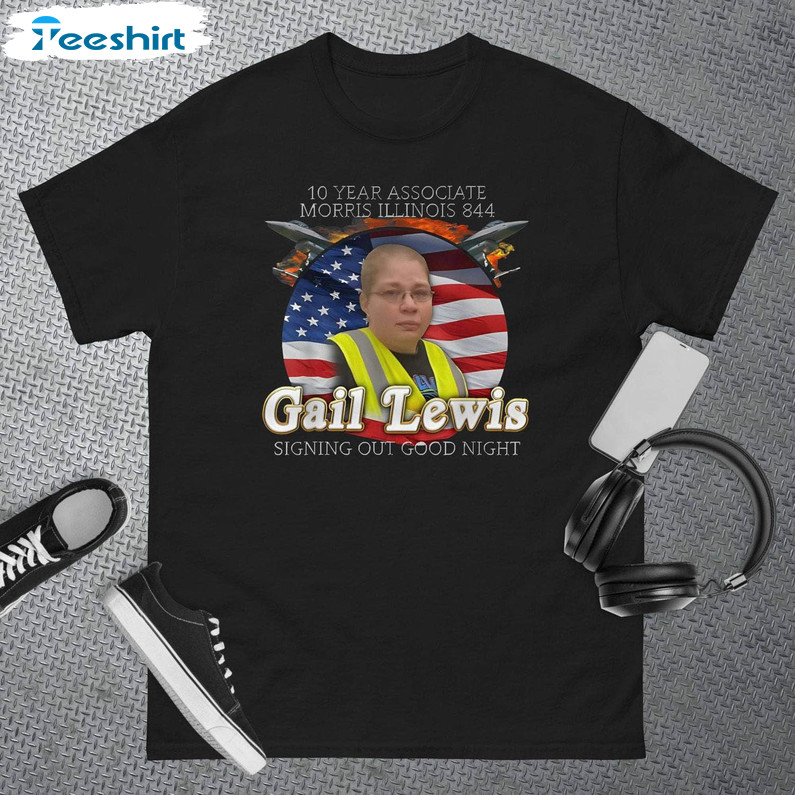 Cool Design Gail Lewis Shirt, Signing Out Good Night Long Sleeve Sweatshirt