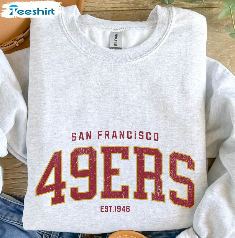 Limited 49ers Hoodie, San Francisco Football Sweatshirt Short Sleeve