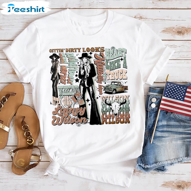 Retro Lainey Wilson Shirt, Country's Cool Again Tour T Shirt Crewneck
