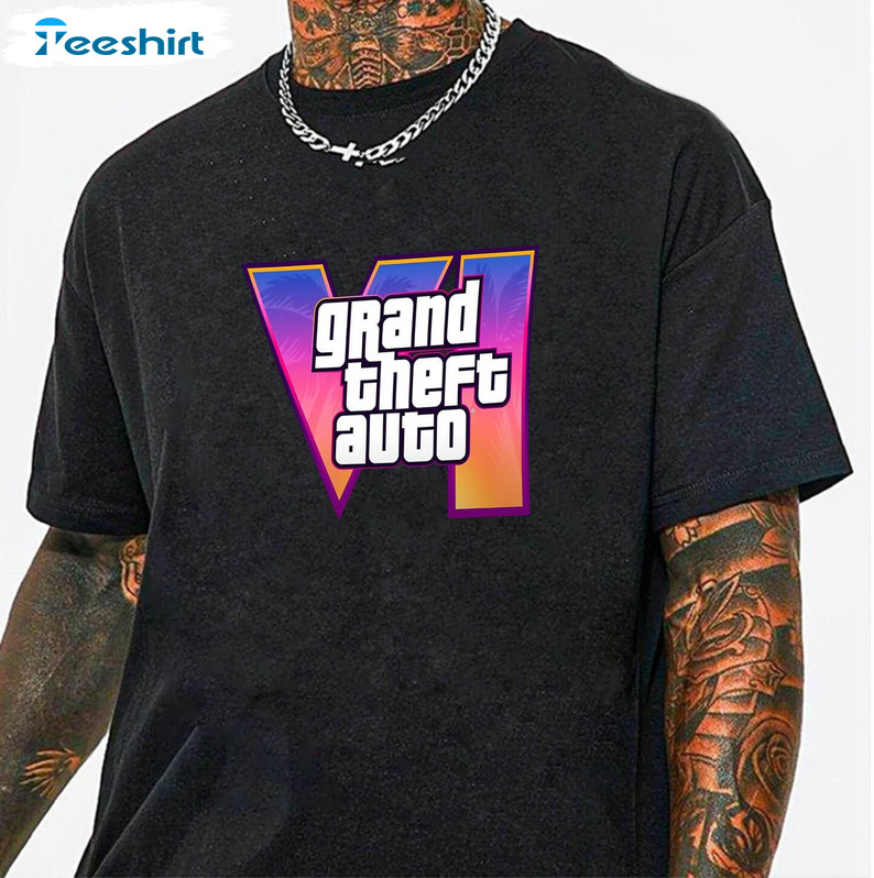 Vintage Grand Theft Auto Shirt, Awesome Gta Vi Shirt Hoodie Crewneck