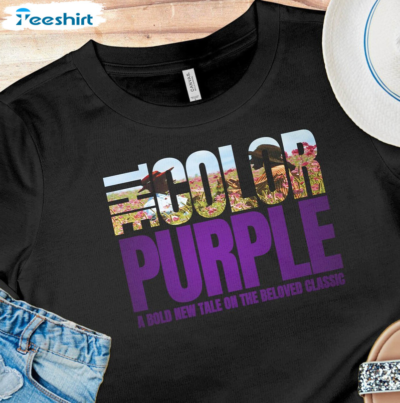 Trendy The Color Purple Shirt, The Color Purple Movie 2023 T Shirt Crewneck