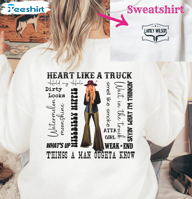 Retro Lainey Wilson Album Songs Adult Sweatshirt, Lainey Wilson Shirt Crewneck