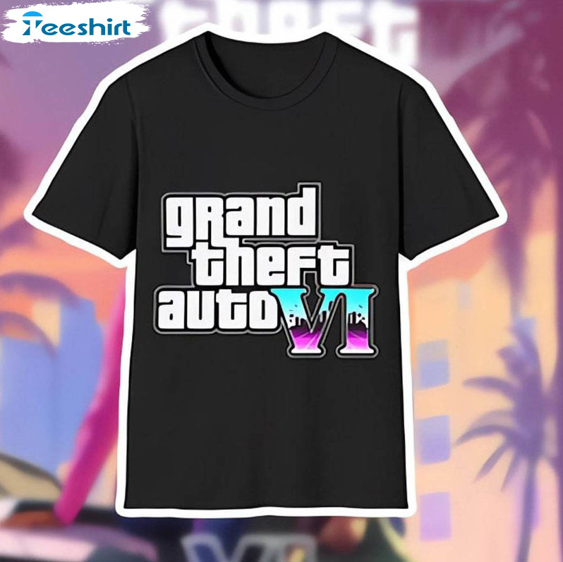 Inspirational Gta 6 T Shirt, Cool Design Grand Theft Auto Shirt Long Sleeve