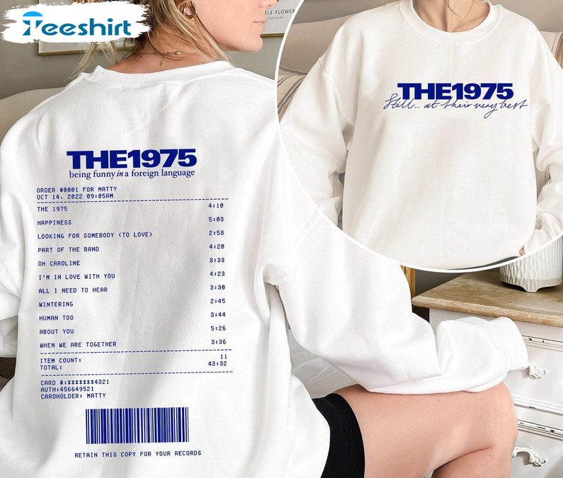 Groovy The 1975 Band Shirt, Retro The 1975 Tour 2023 Sweatshirt Unisex T Shirt