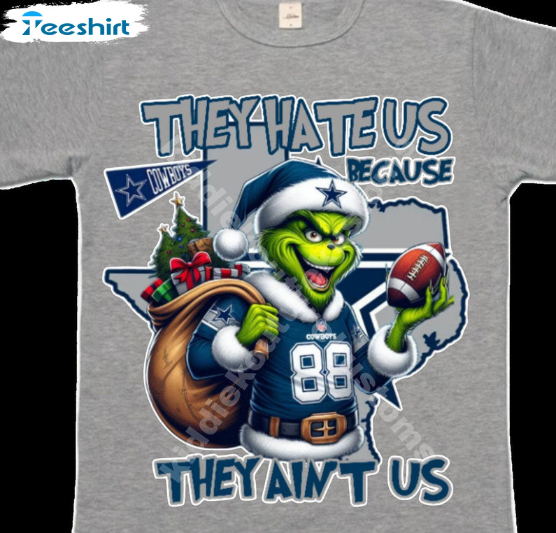 They Hate Us Cuz They Aint Us Shirt, Dallas Cowboy Unisex Hoodie Short Sleeve