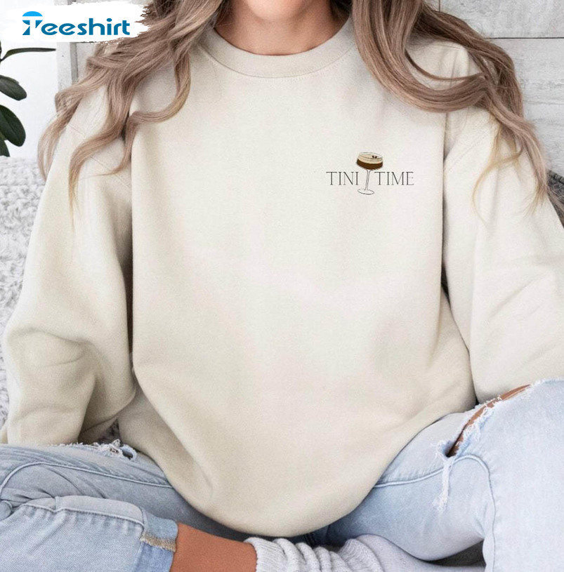 Espresso Martini Sweatshirt, Trendy Tini Time Crewneck Sweatshirt Hoodie