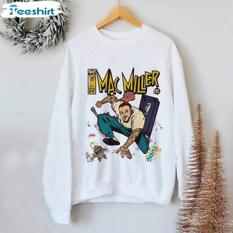 Mac Miller Sweatshirt, Mac Swimming Crewneck Sweatshirt Long Sleeve