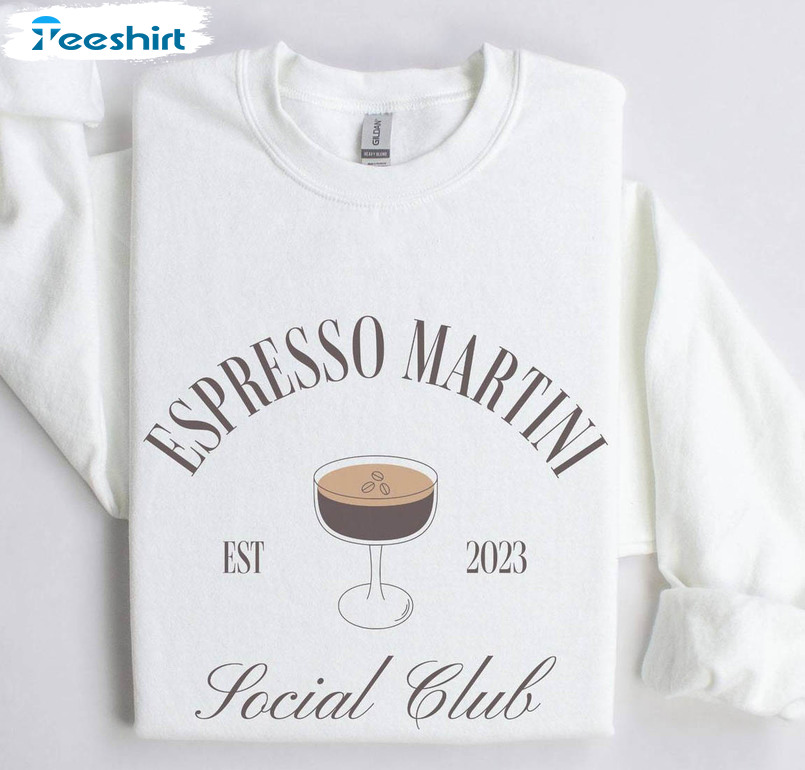 Espresso Martini Sweatshirt, Espresso Martini Social Club Sweater Tank Top