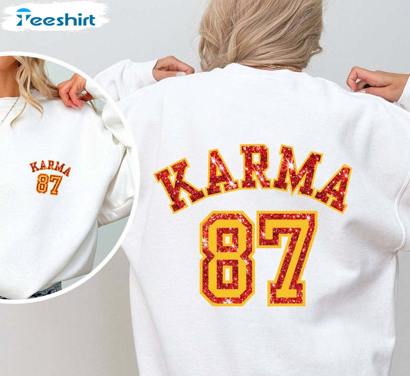 Karma 87 Trendy Shirt, Karma 87 Kansas Yellow Crewneck Sweatshirt Sweater