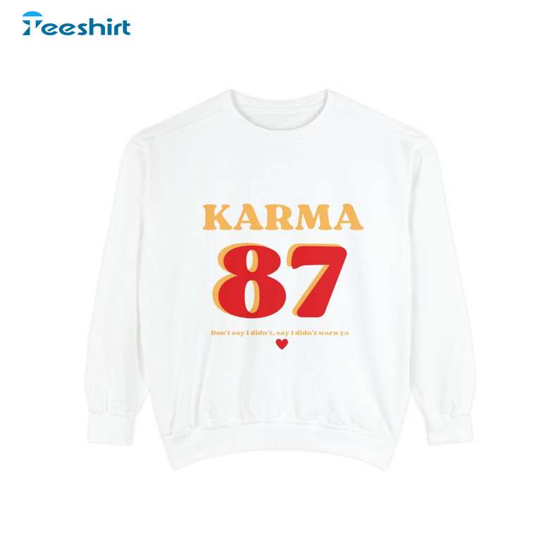 Karma 87 Funny Sweatshirt, Karma Ts Football Tee Tops T-shirt