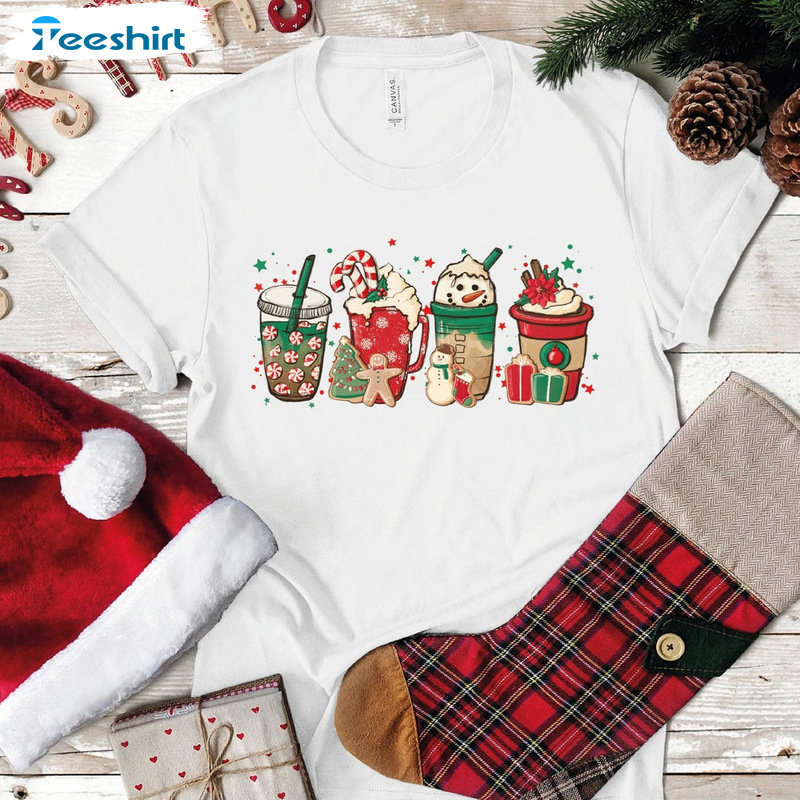 Coffee Christmas Shirt - Worker Winter Christmas Snowman Sweatshirt Tee Tops