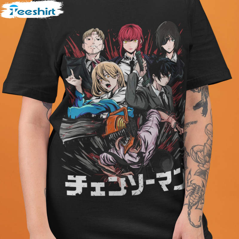 Anime Manga Shirt - Enji Makima Pochita Horror Anime Sweatshirt Crewneck