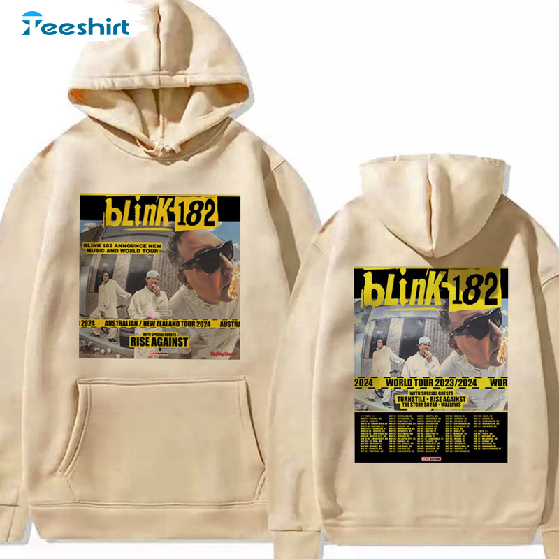 Blink 182 World Tour Shirt - Music Album Cover Sweater Hoodie
