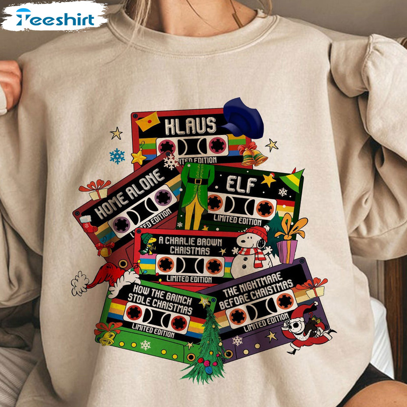 Christmas Movie Sweatshirt - Cassette Tape Crewneck Unisex T-shirt