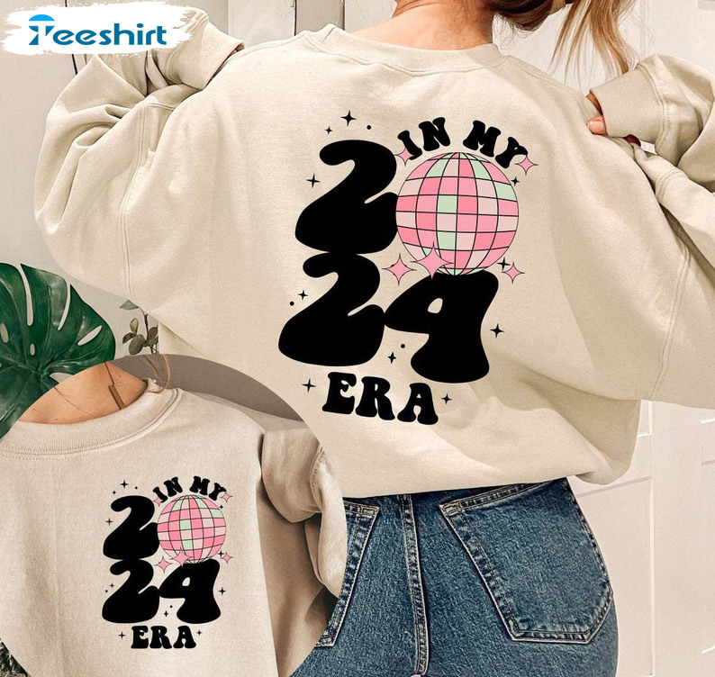 Vintage In My 2024 Era Shirt, New Years Party Unisex T Shirt Unisex Hoodie