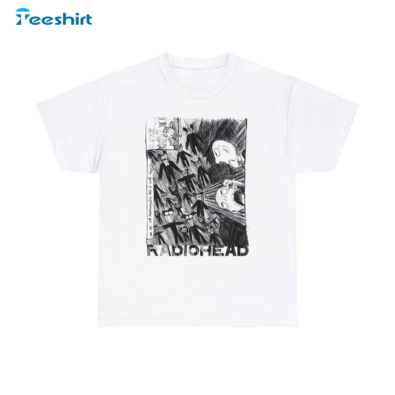 Groovy Radiohead Shirt, Yorke English Rock Band T Shirt Long Sleeve