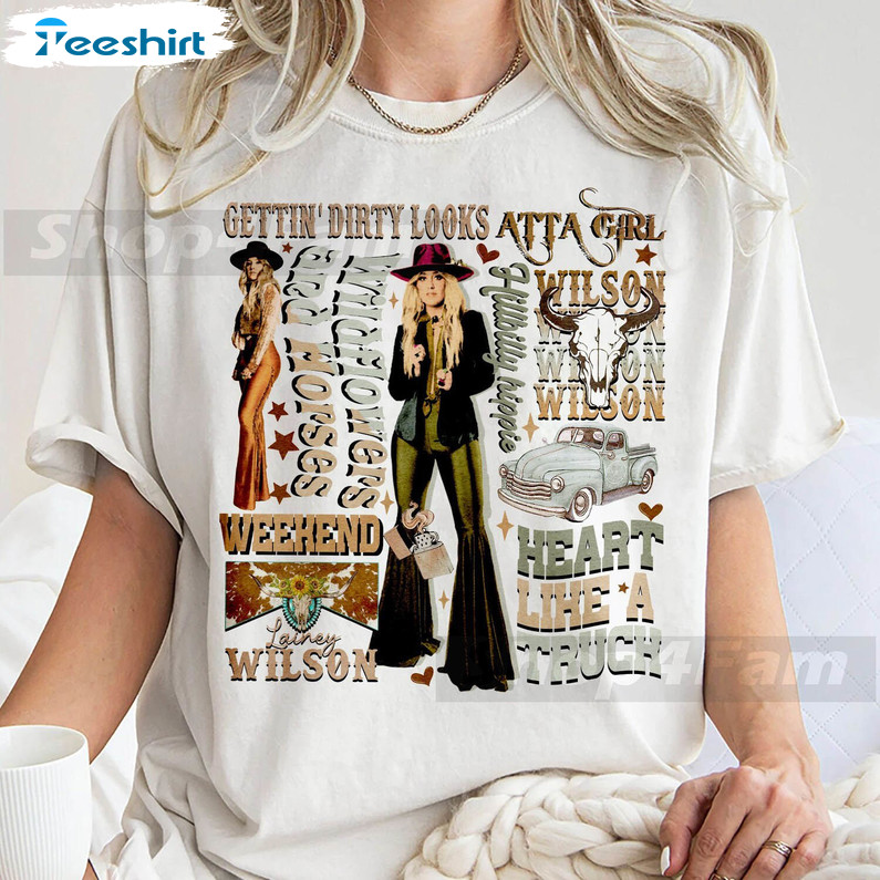 Lainey Wilson Shirt, Lainey Wilson Country's Cool Again Tour Crewneck T Shirt