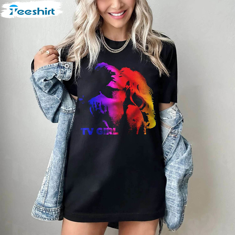 Groovy Tv Girl French Exit Shirt, Limited 90s Tv Short Sleeve Unisex T Shirt