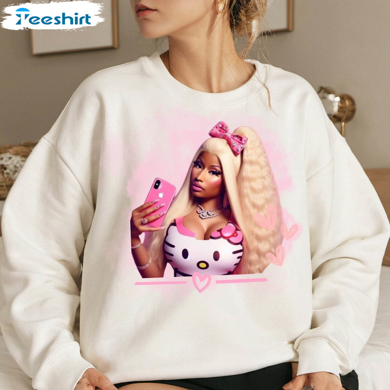 Limited Nicki Minaj Shirt, Gag City Pink Friday 2 Hello Kitty Crewneck Tee Tops