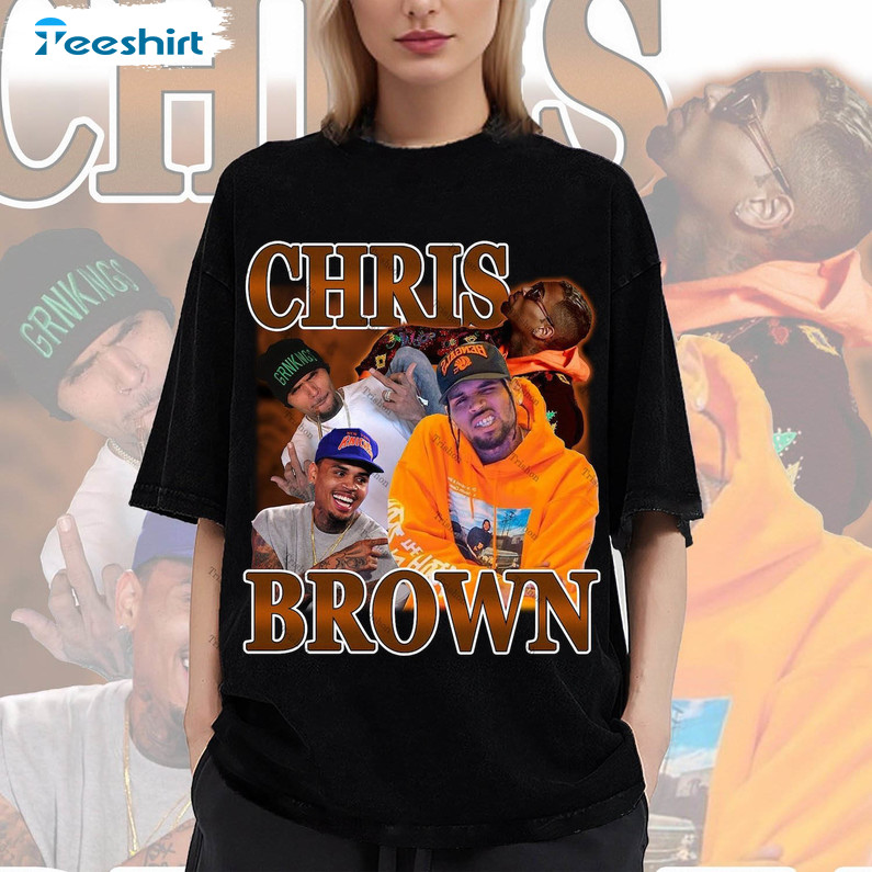 Awesome Chris Brown Breezy Shirt, Retro Chris Brown Washed T Shirt Long Sleeve
