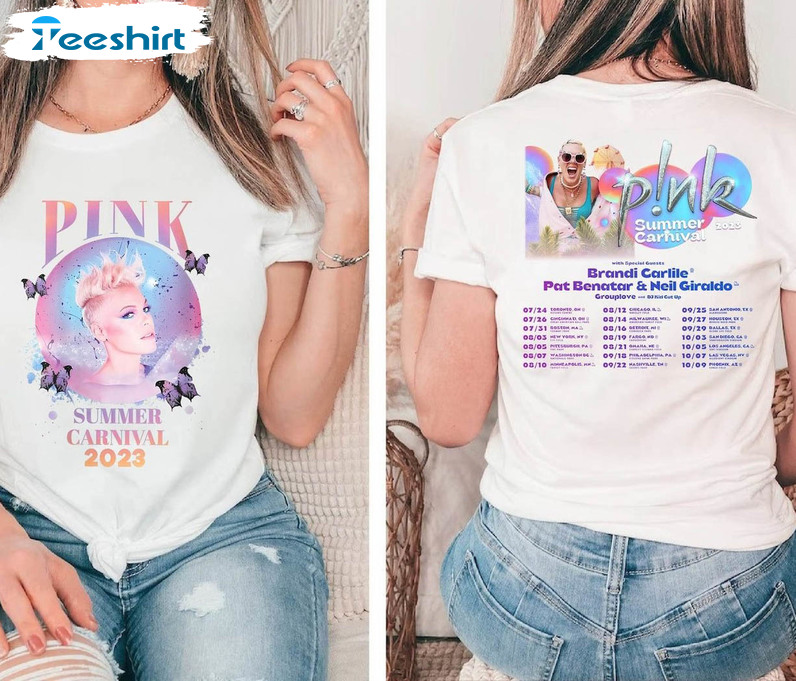 Funny Pink Summer Carnival Shirt, Trustfall Album Unisex T Shirt Crewneck