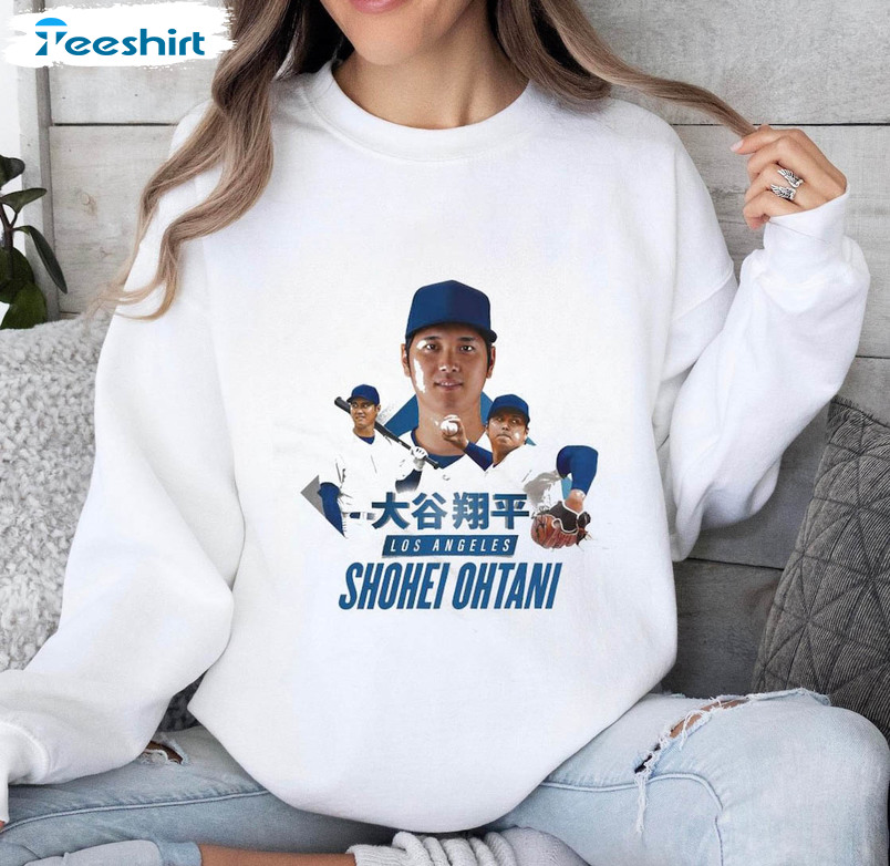 New Rare Shohei Ohtani Shirt, La Dodgers Merch Long Sleeve Unisex Hoodie