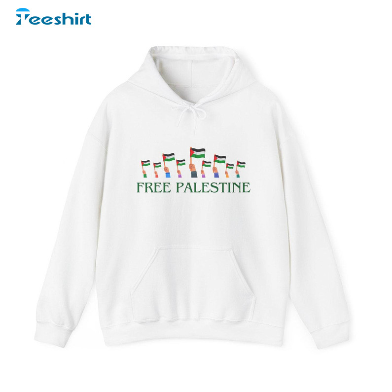 Groovy Free Palestine Shirt, Justice Raise Awareness Sweater Unisex Hoodie