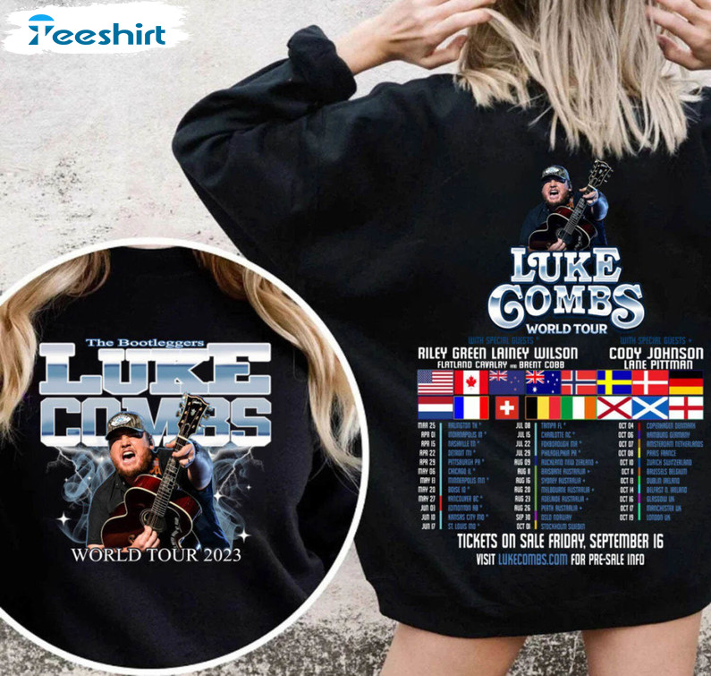 Trendy Luke Combs Bullhead Sweatshirt, Luke Combs World Tour Shirt Long Sleeve