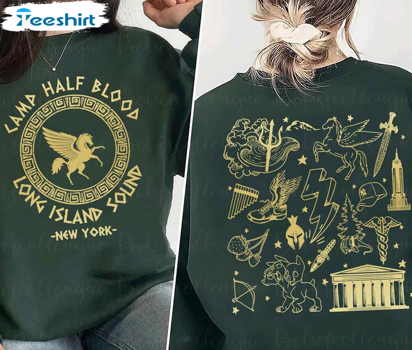 New Rare Camp Halfblood Shirt, Percy Jackson Sweatshirt Short Sleeve