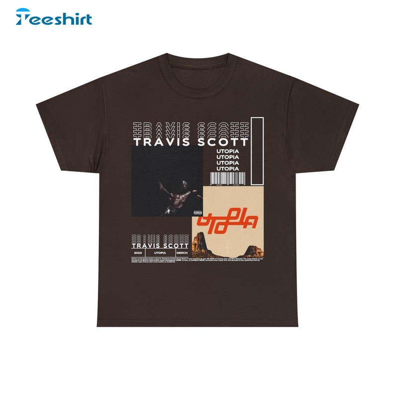 New Rare Travis Scott Shirt, Album Utopia Viral Unisex Hoodie Long Sleeve