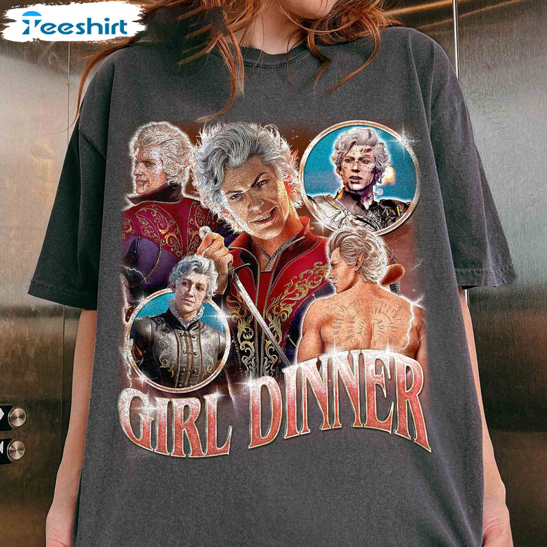 Must Have Girl Dinner Shirt, New Rare Astarion Baldurs Sweatshirt Crewneck