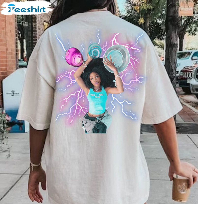 Trendy Sza S.o.s Tour 2023 Shirt, Vintage Sos Tour Crewneck Short Sleeve