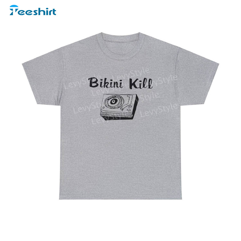 Vintage Bikini Kill T Shirt , Bikini Kill Rock Band Funny Shirt Unisex Hoodie