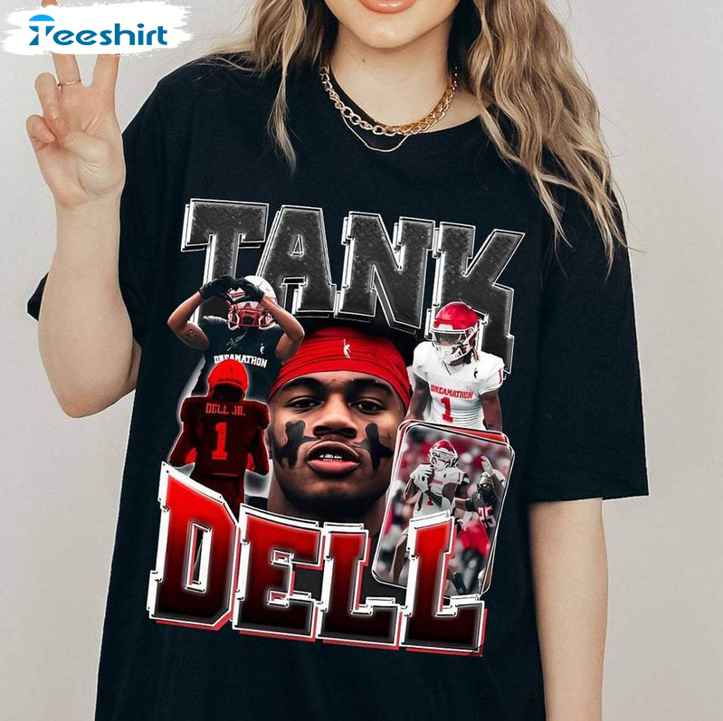 Retro Tank Dell Shirt, Vintage 90s Shirt Tank Dell Houston Football Tee Tops T Shirt