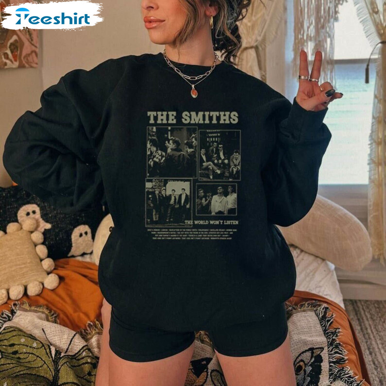 Trendy The Smiths Shirt, The World Won't Listen Album Unisex Hoodie Crewneck