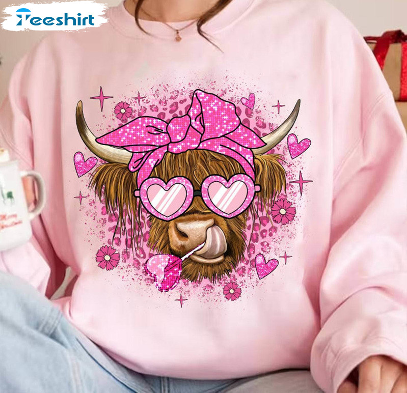 Awesome Heifer Valentine Shirt, Valentine Day Western Country Tee Tops Sweater