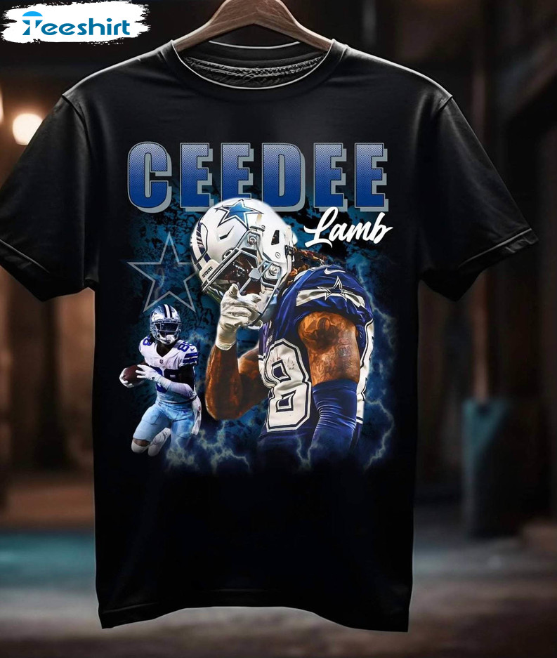 Vintage CeeDee Lamb Shirt, Retro Cowboys Football Short Sleeve Long Sleeve