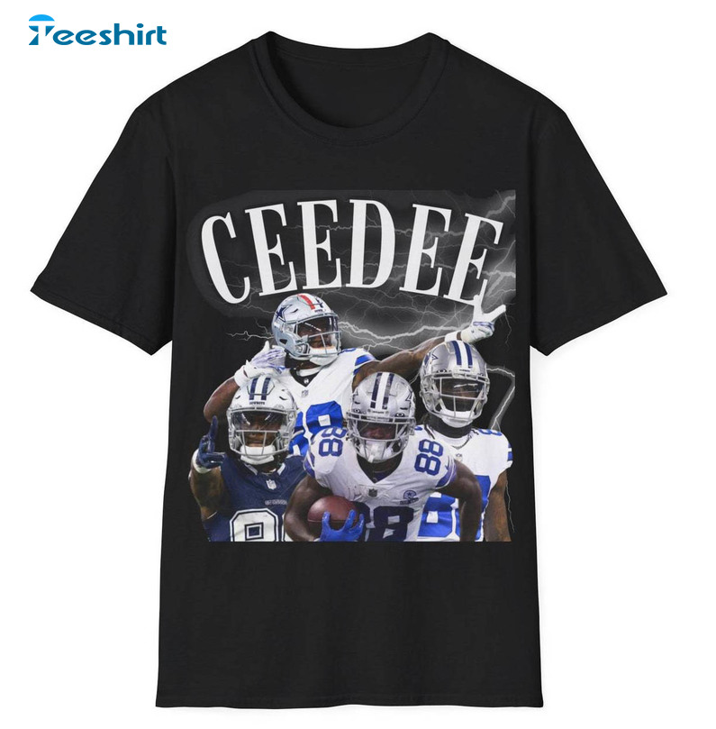 Groovy CeeDee Lamb Shirt, Neutral Unisex T Shirt Short Sleeve Gift For Football Fans