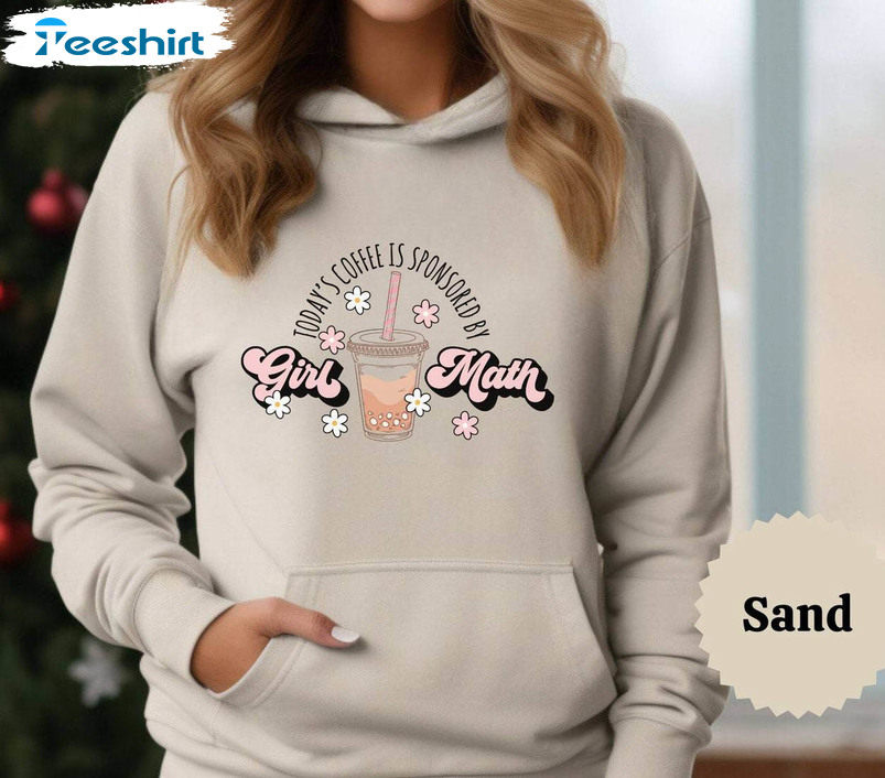 Limited Girl Math Sweatshirt, Creative Math And Coffee Short Sleeve Long Sleeve