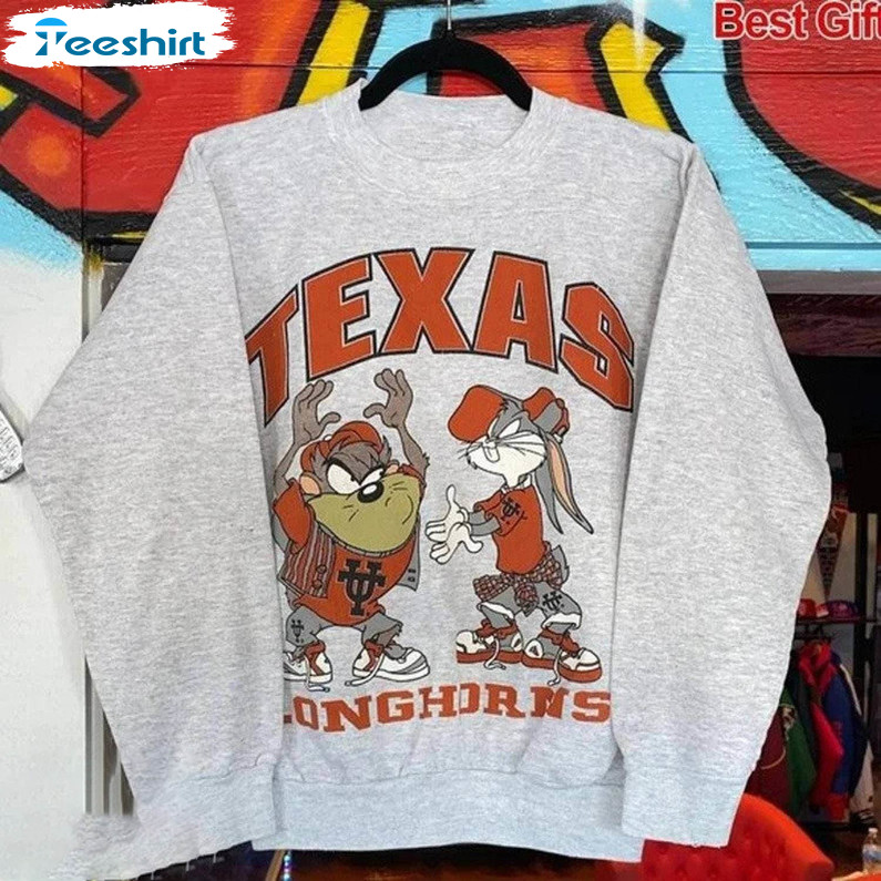 New Rare Texas Longhorns Sweatshirt, Retro University Of Texas Ncaa Hoodie T Shirt